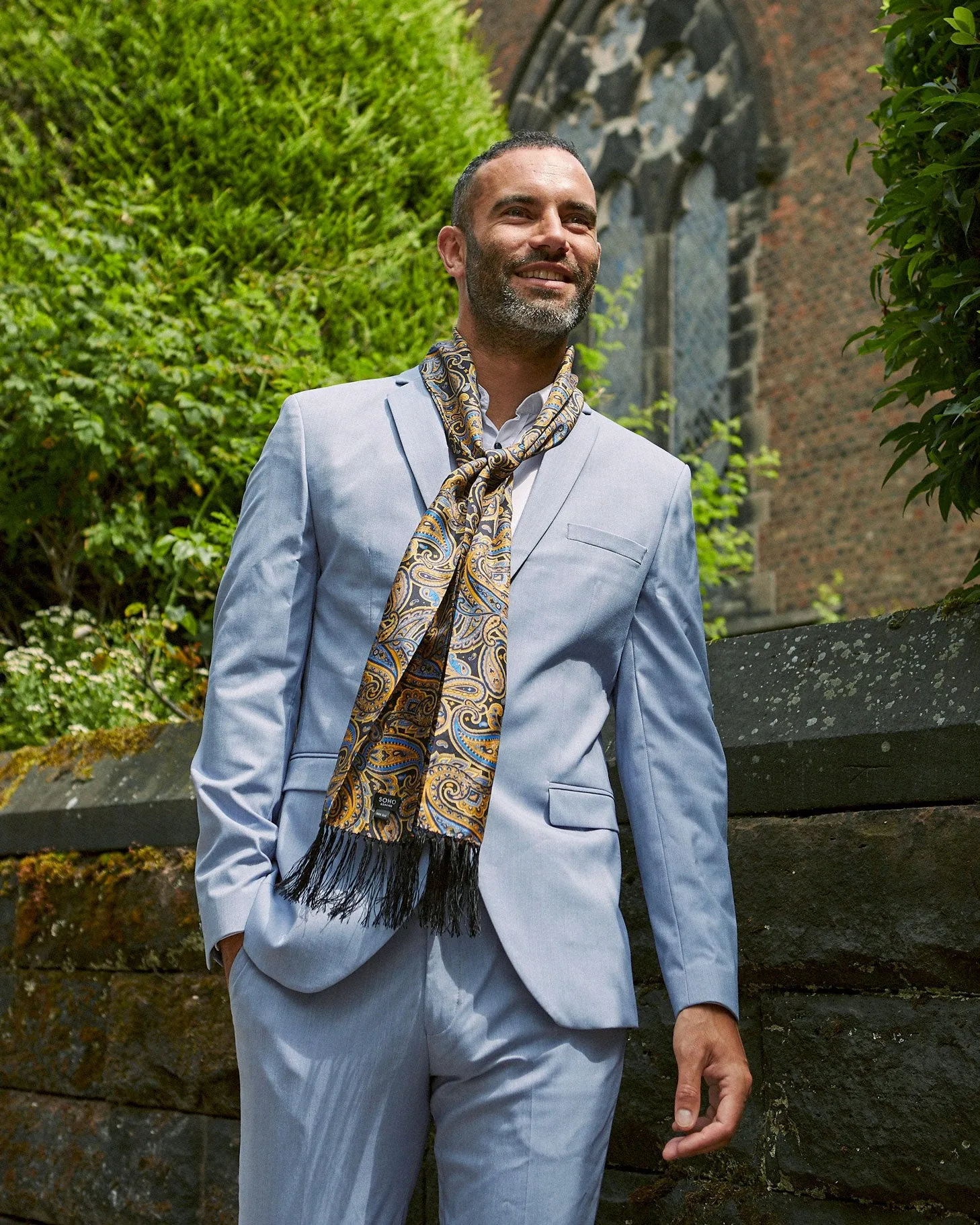 Men's Silk Aviator Scarf in Paisley - The Ormond Aviator