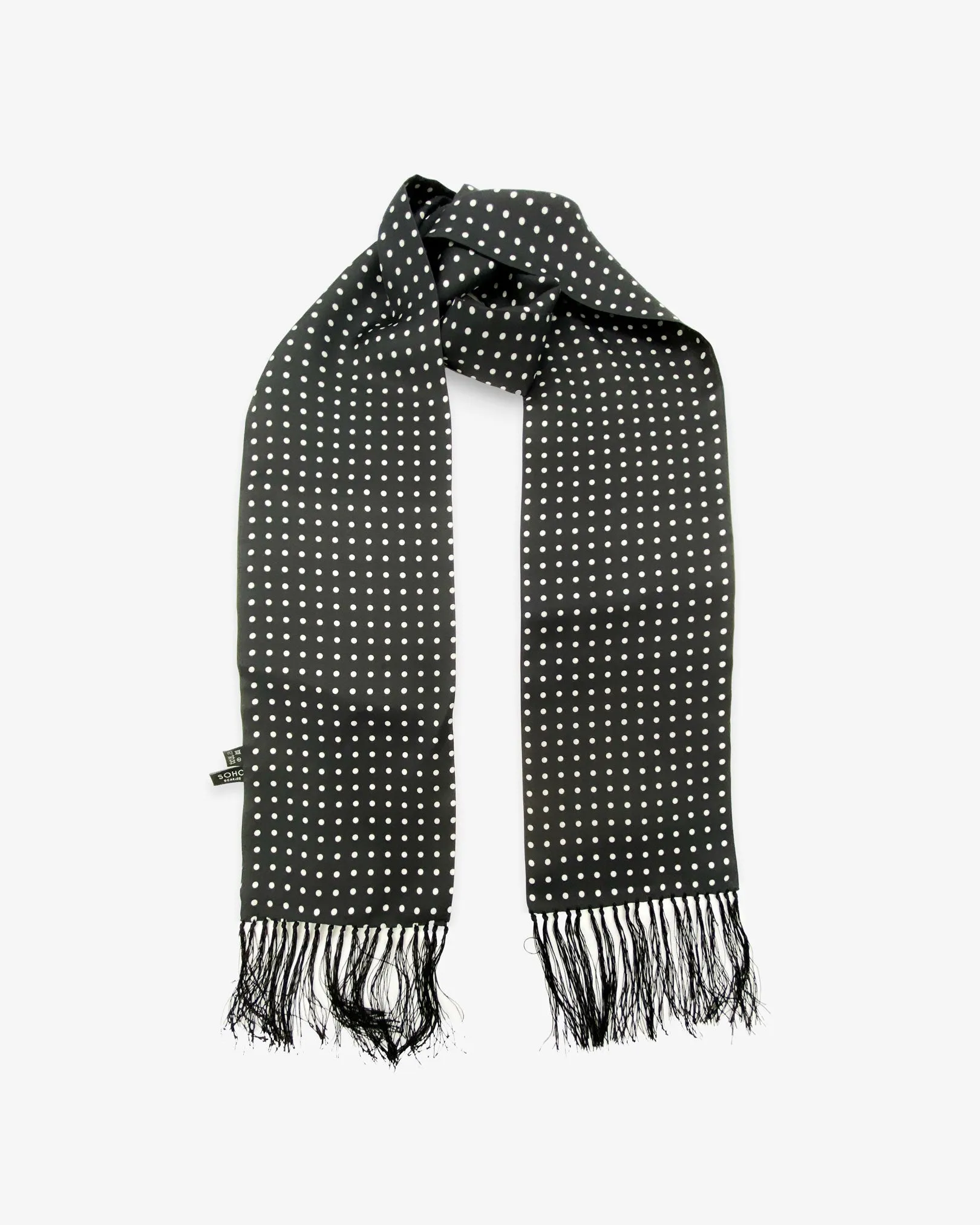 Men's Silk Polka Dot Aviator Scarf - The Shinagawa Aviator