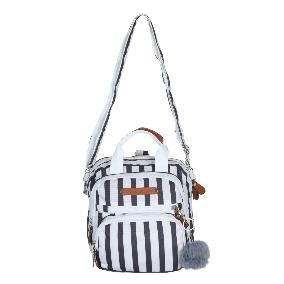 Mini Diaper Bag for Casual Outings- Stripy Sack