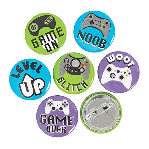 Mini Gamer Buttons (6ct)