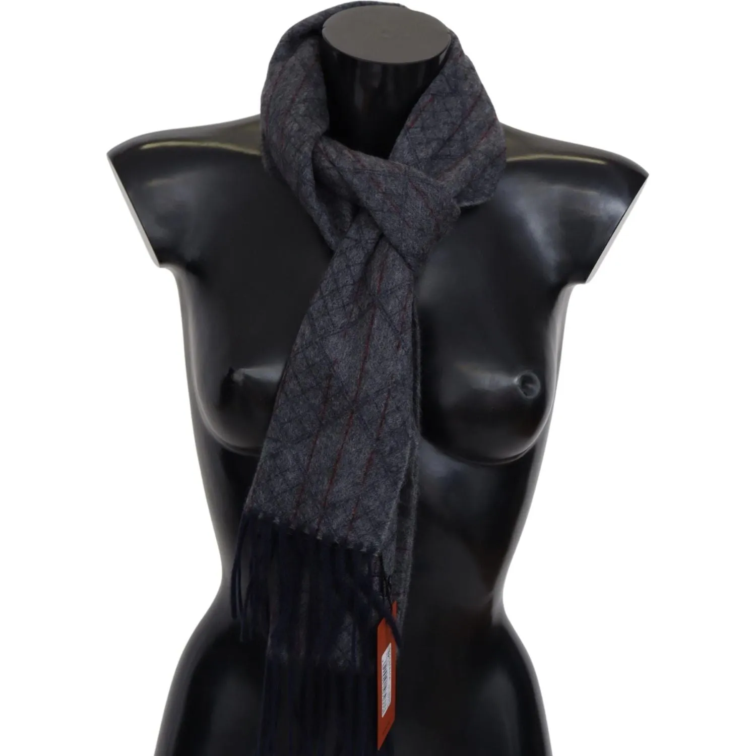 Missoni Elegant Cashmere Patterned Scarf with Logo Embroidery