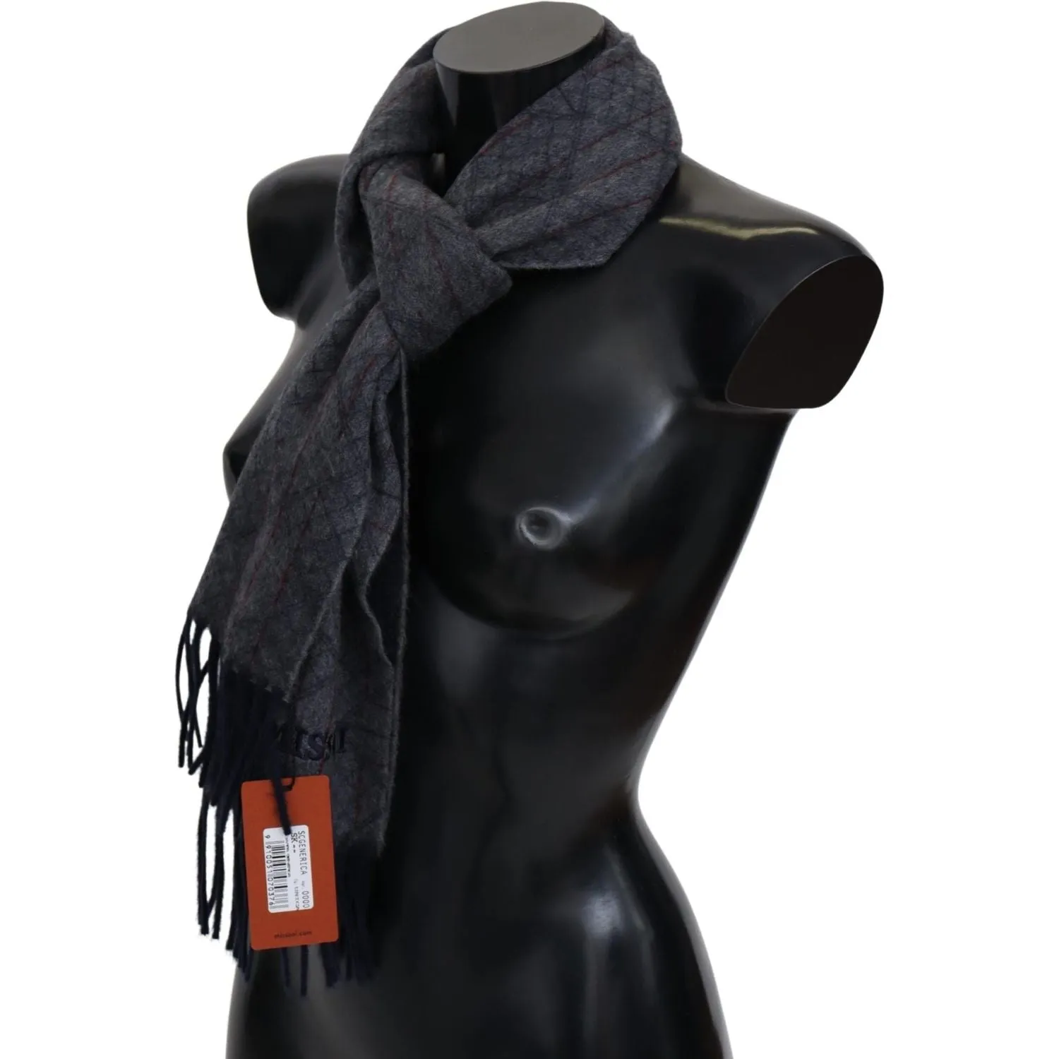 Missoni Elegant Cashmere Patterned Scarf with Logo Embroidery