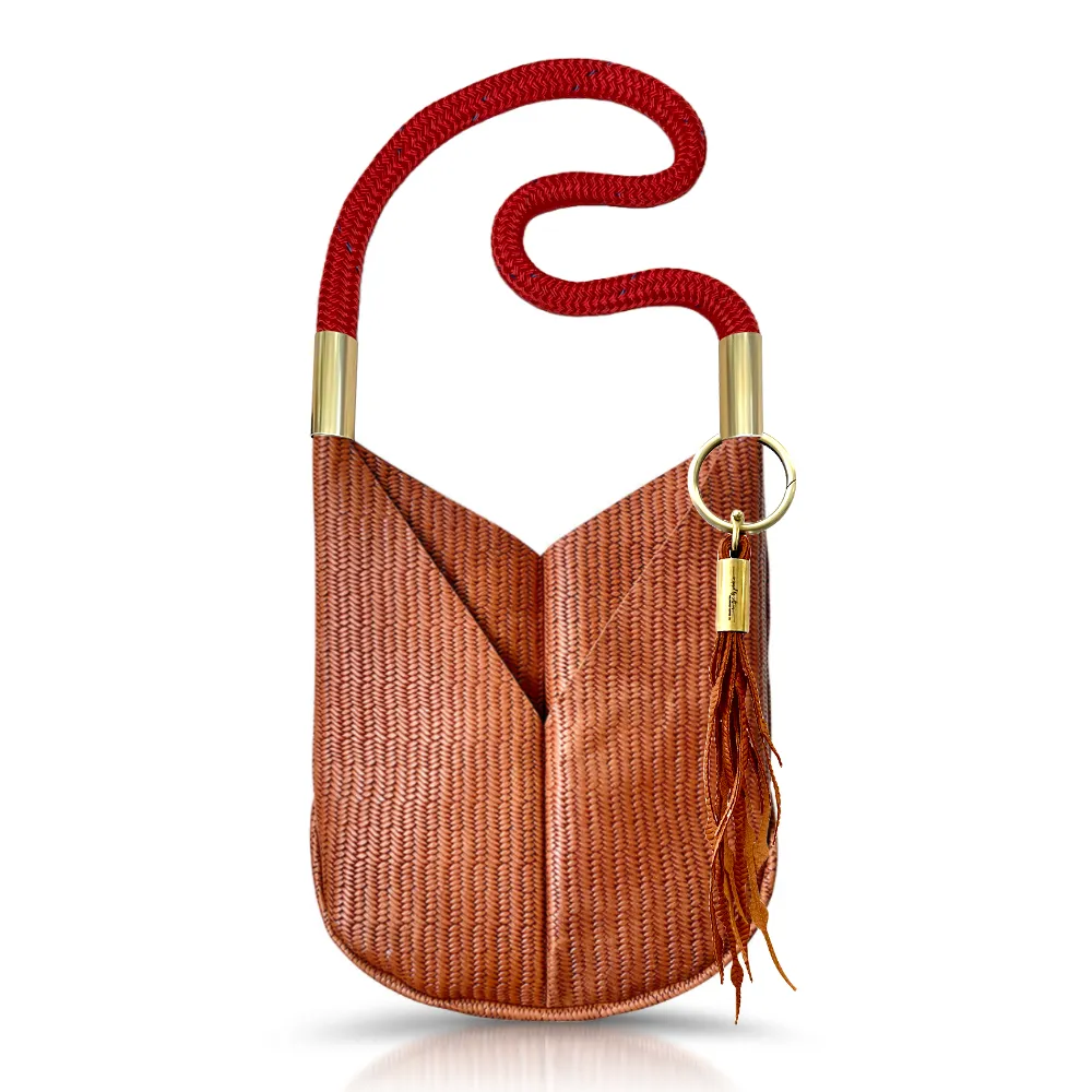 Original Wildwood Bag | Large Crossbody in Brown Basketweave