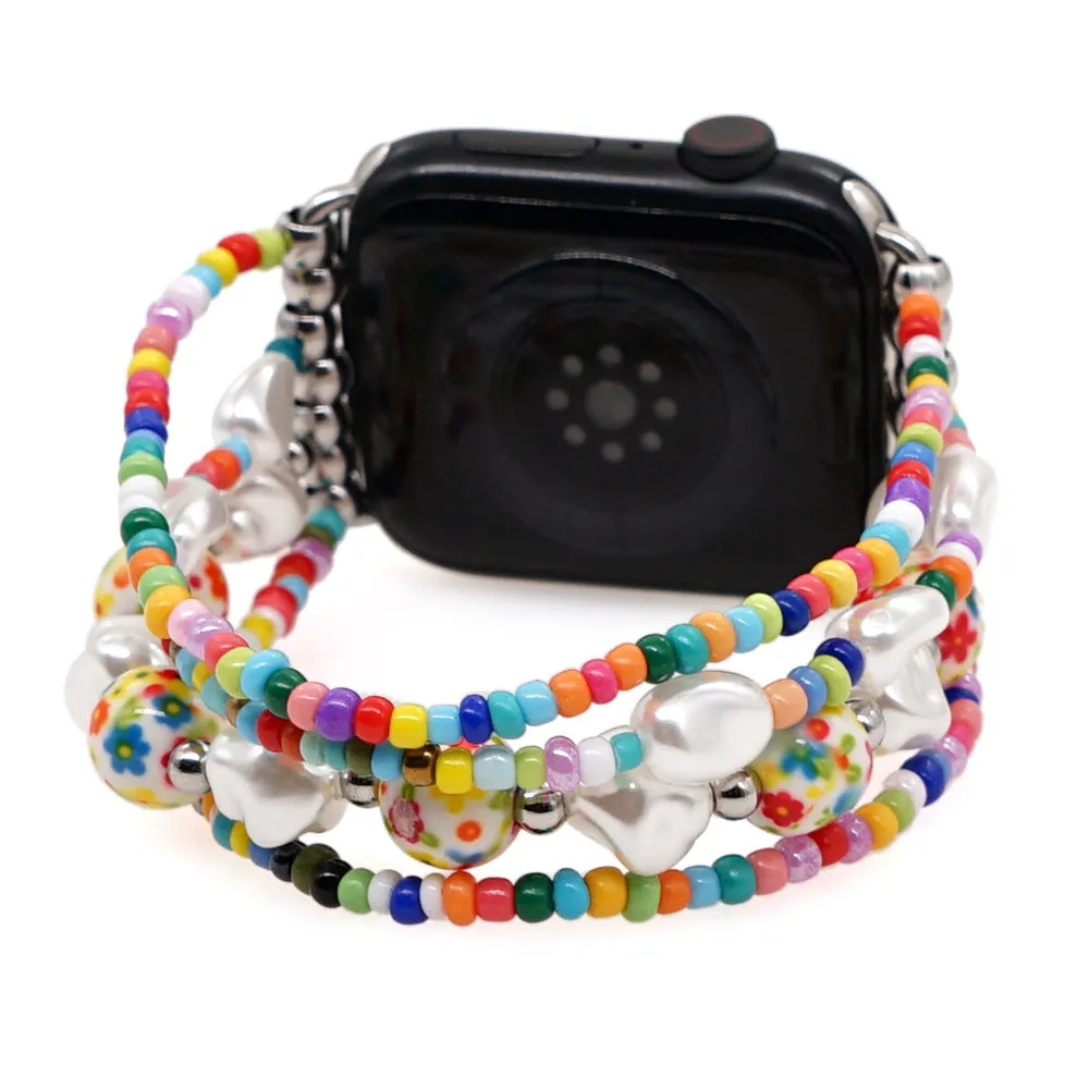 Ornate Beaded Heishi Bracelet Band For Apple Watch Multiple Styles/Colors Available