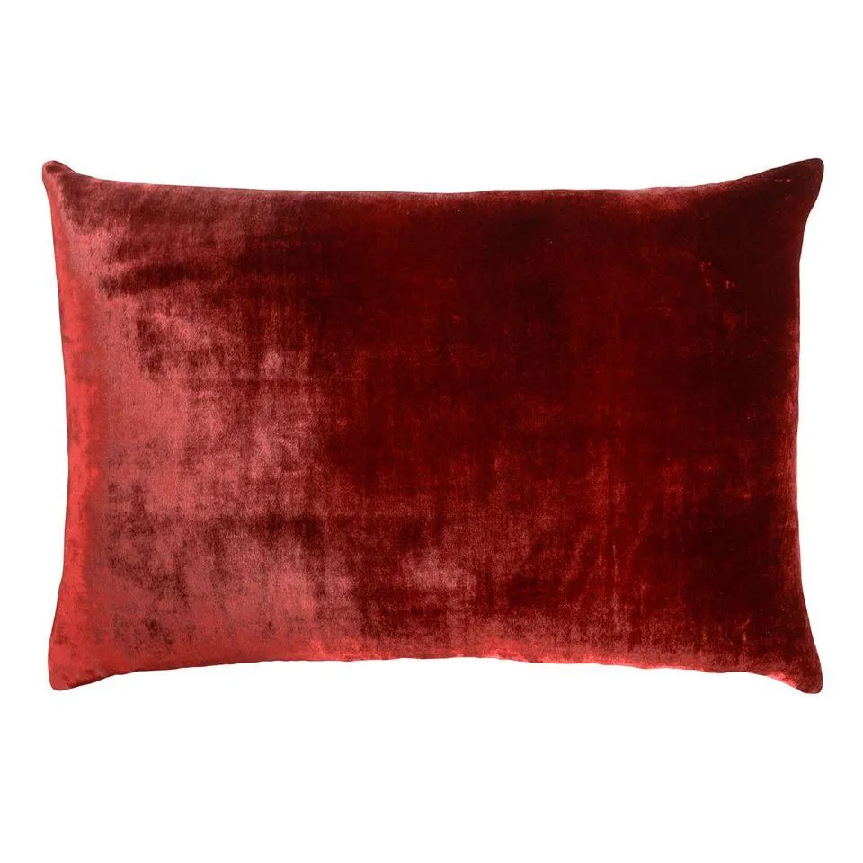 Paprika Ombre Velvet Pillow by Kevin O'Brien Studio