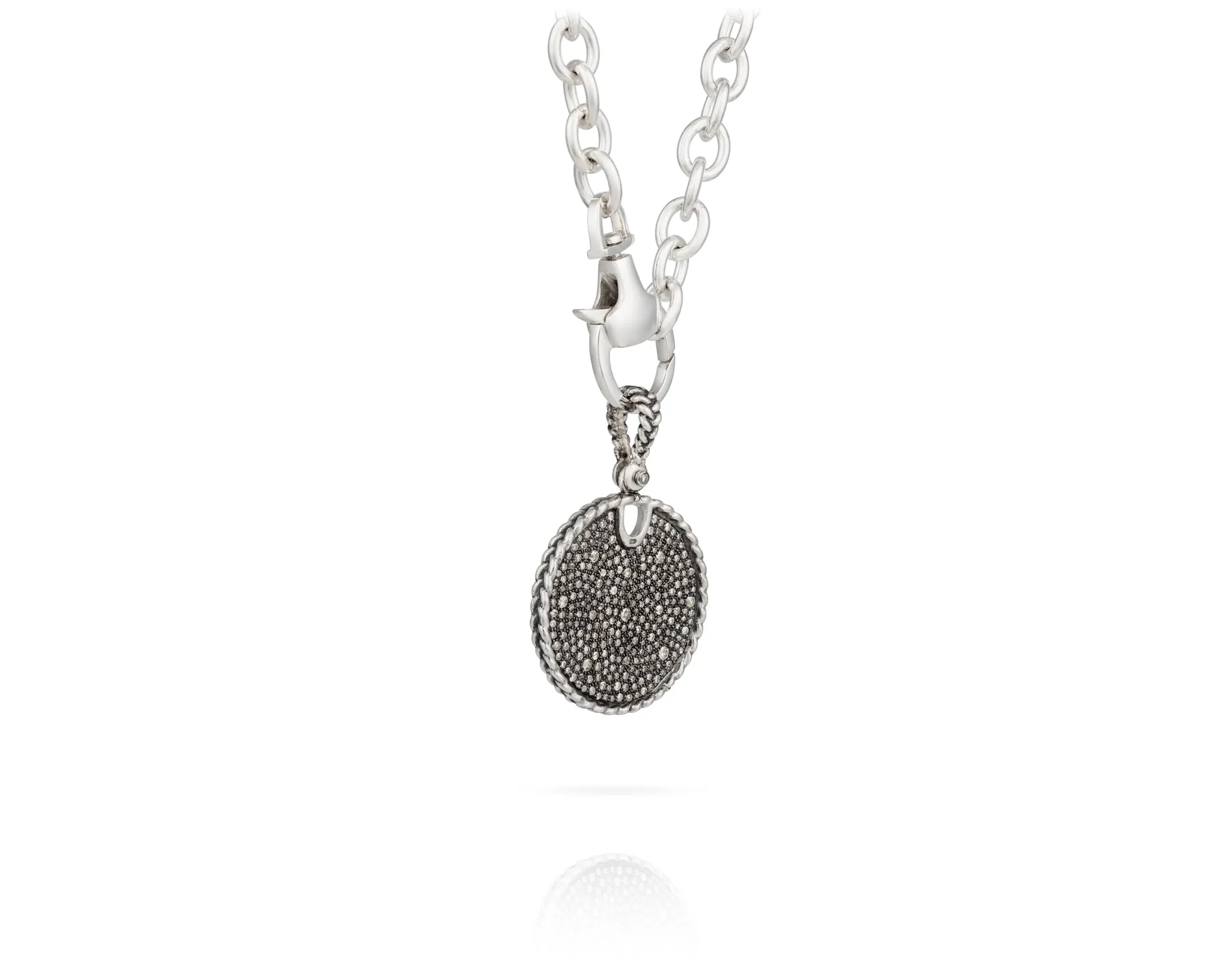 Pavé Disc Chain Necklace