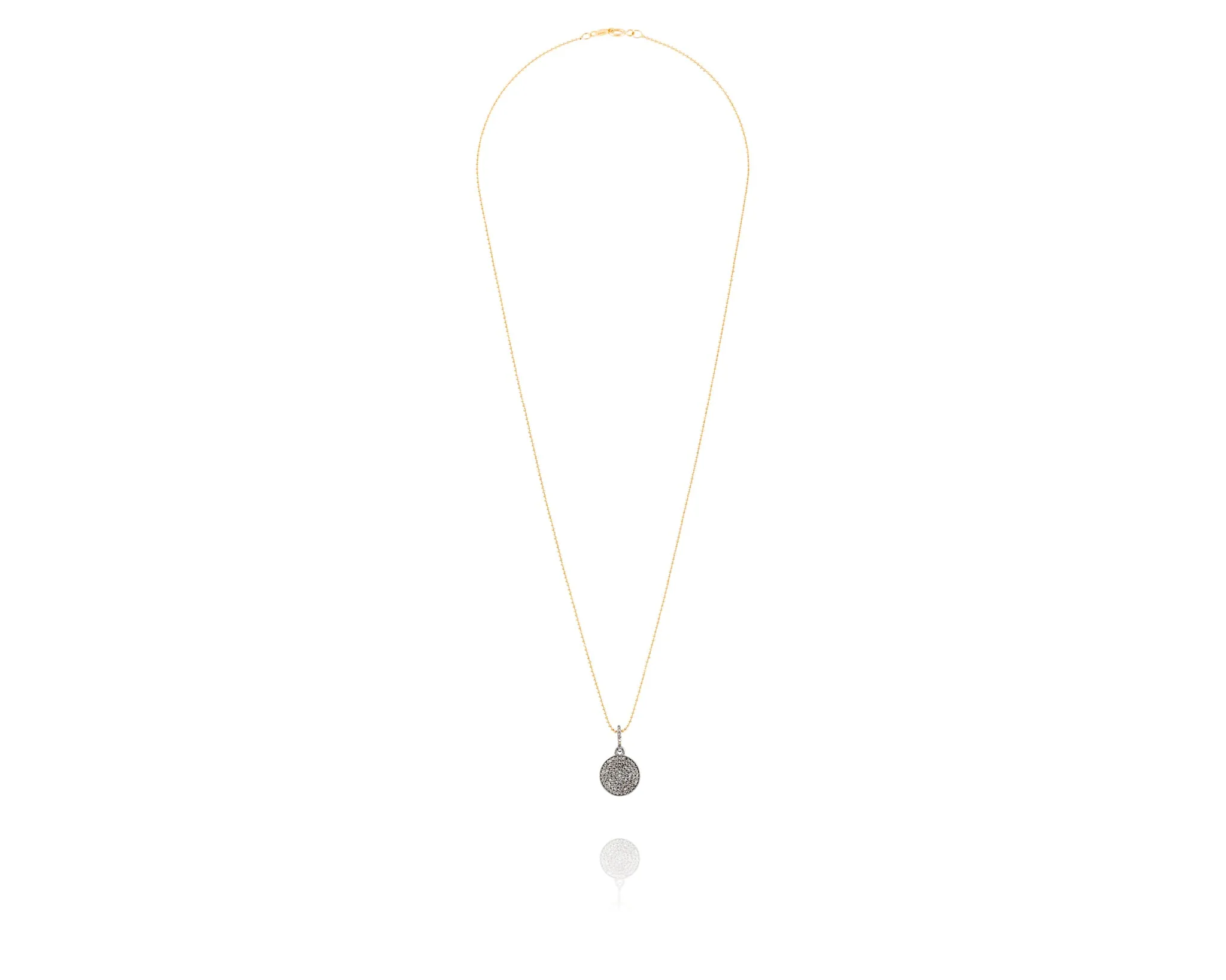 Pavé Disc Charm Necklace