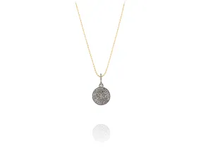 Pavé Disc Charm Necklace