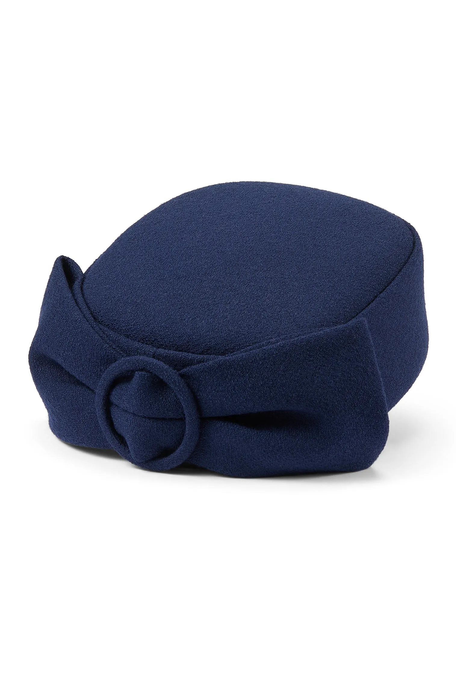 Perdita Navy Pillbox Hat