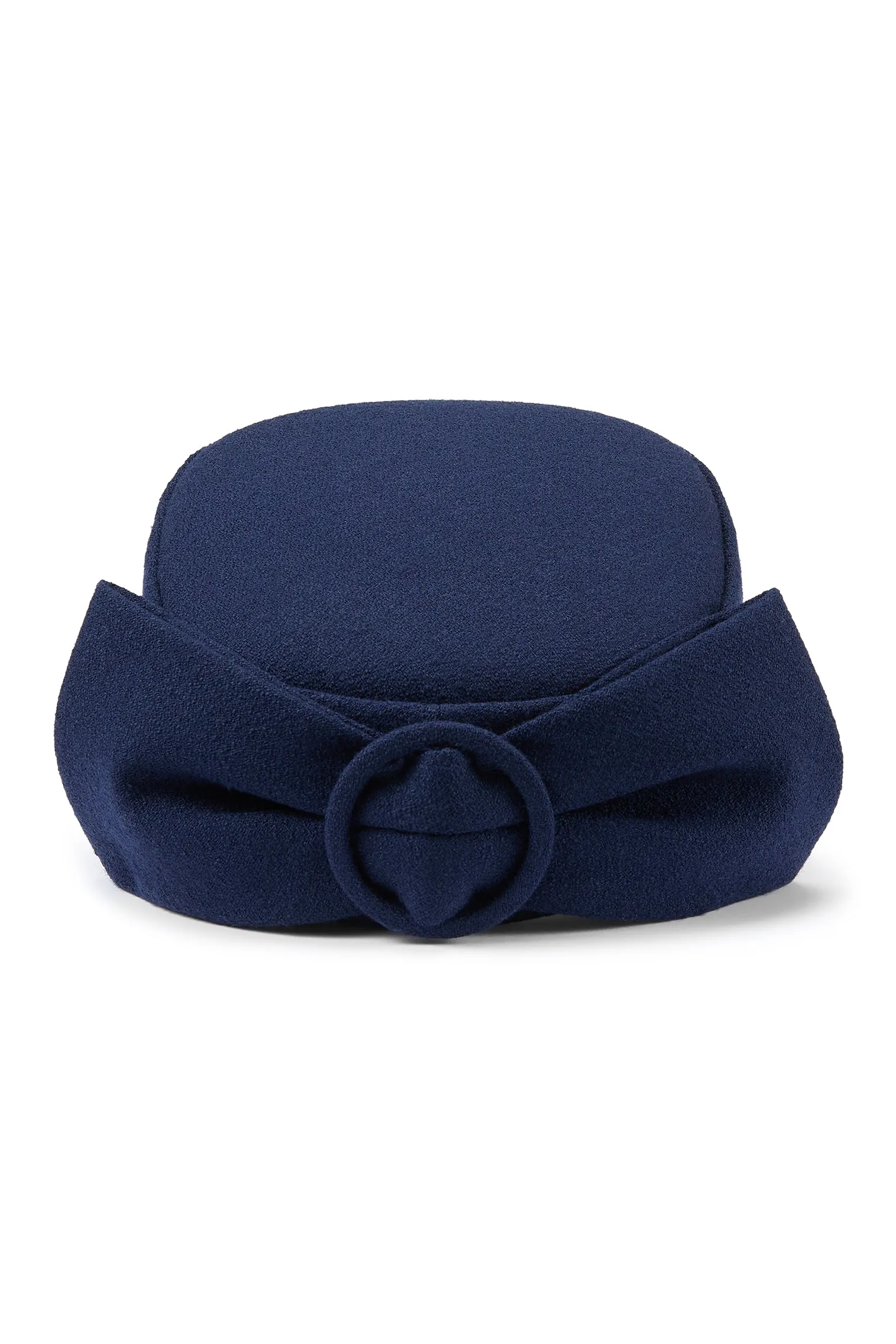 Perdita Navy Pillbox Hat