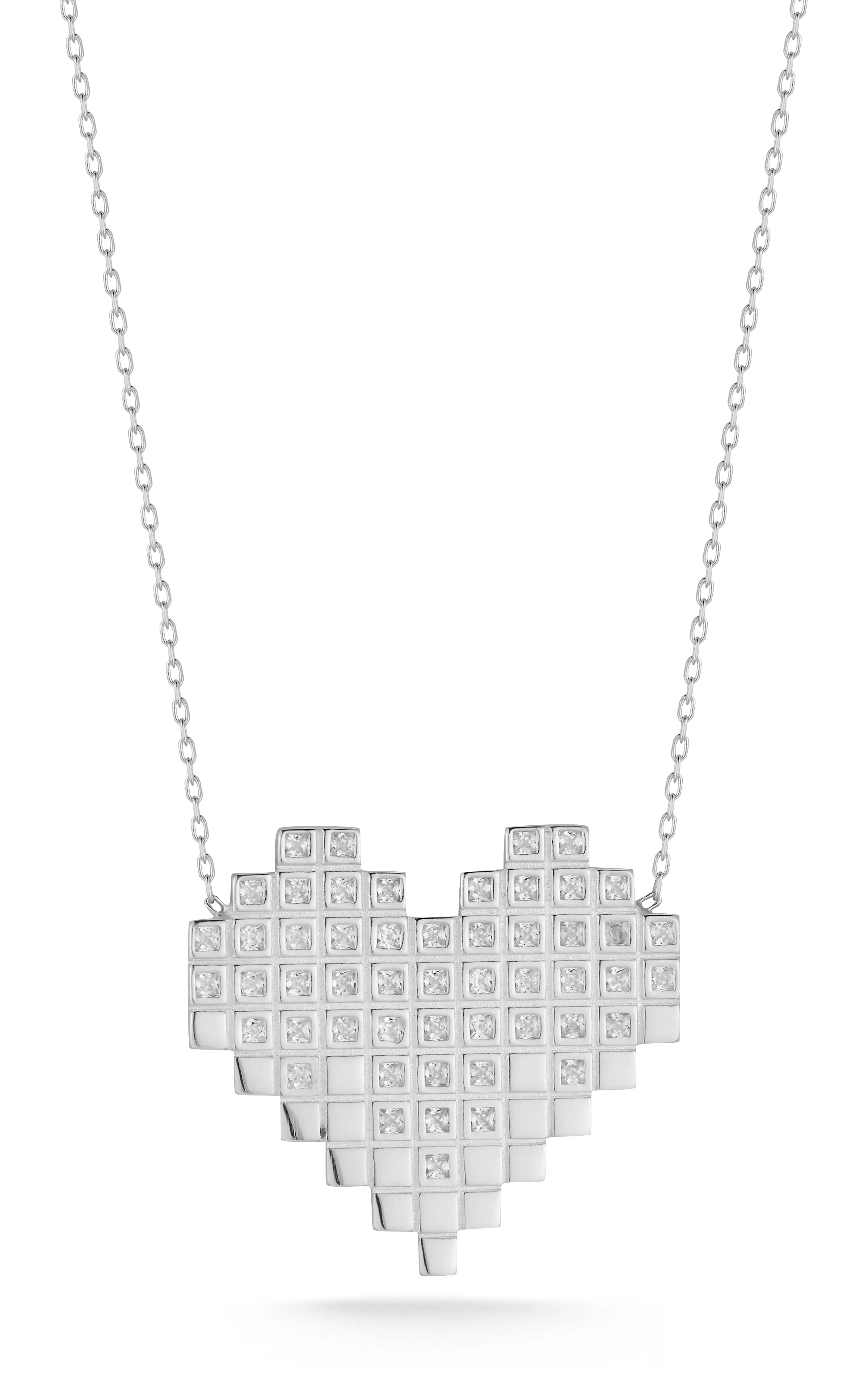 Pixel Heart Necklace