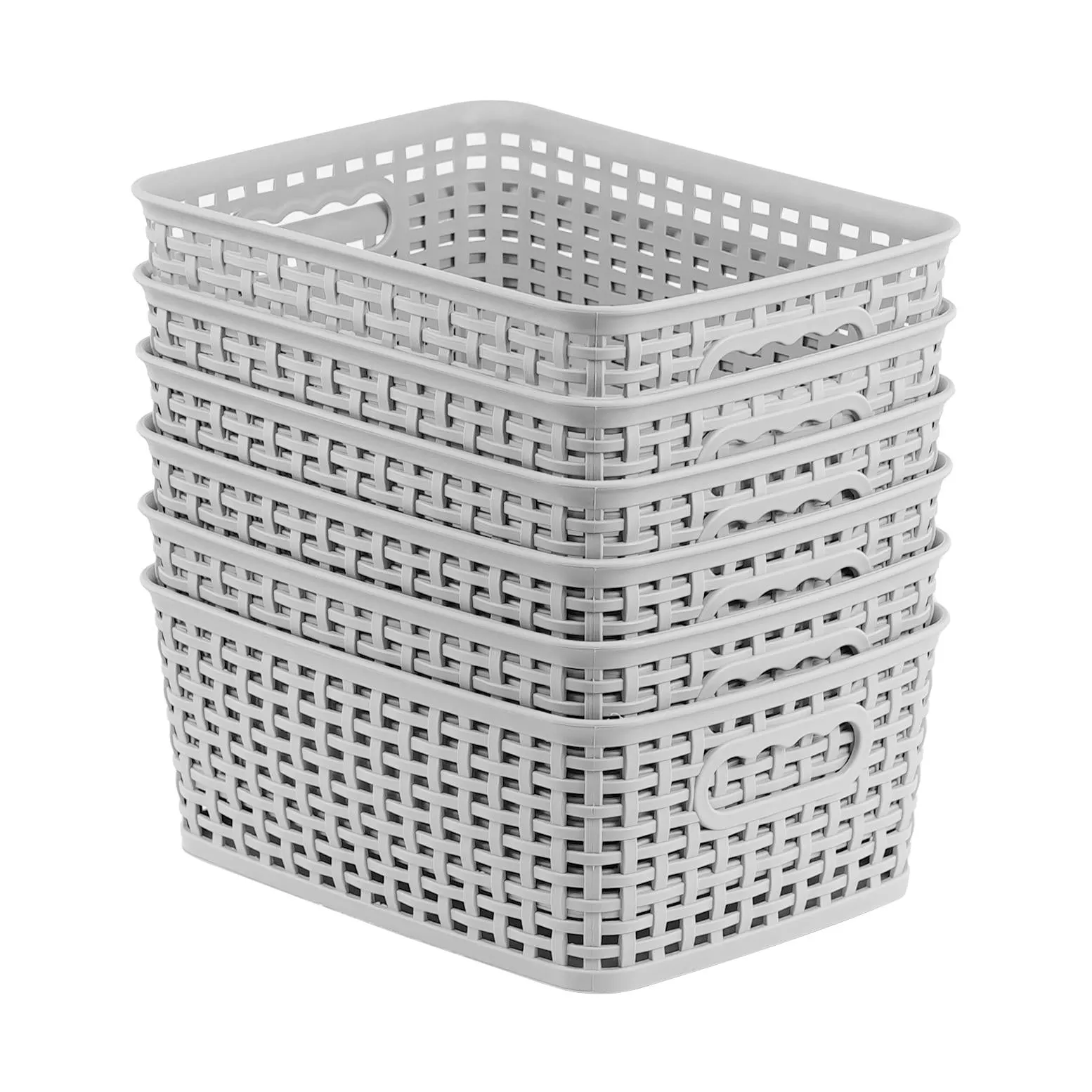 Plastic Storage Baskets Set of 6