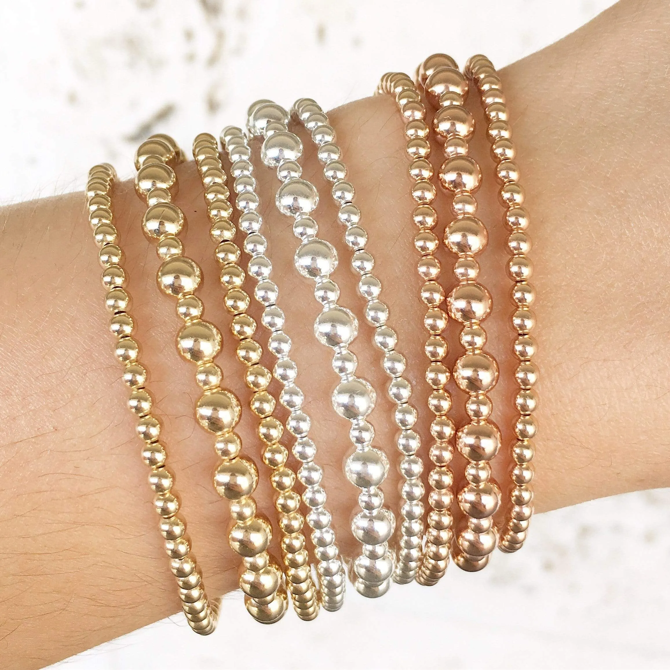 Ready, Set, Stack | Gold   Silver   Rose Gold Bracelet Set