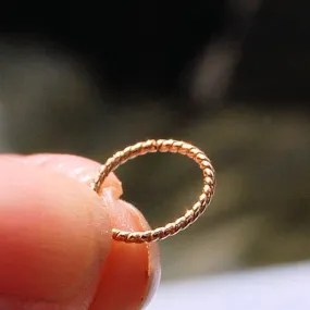 Rose Gold Filled Twisted Nose Ring