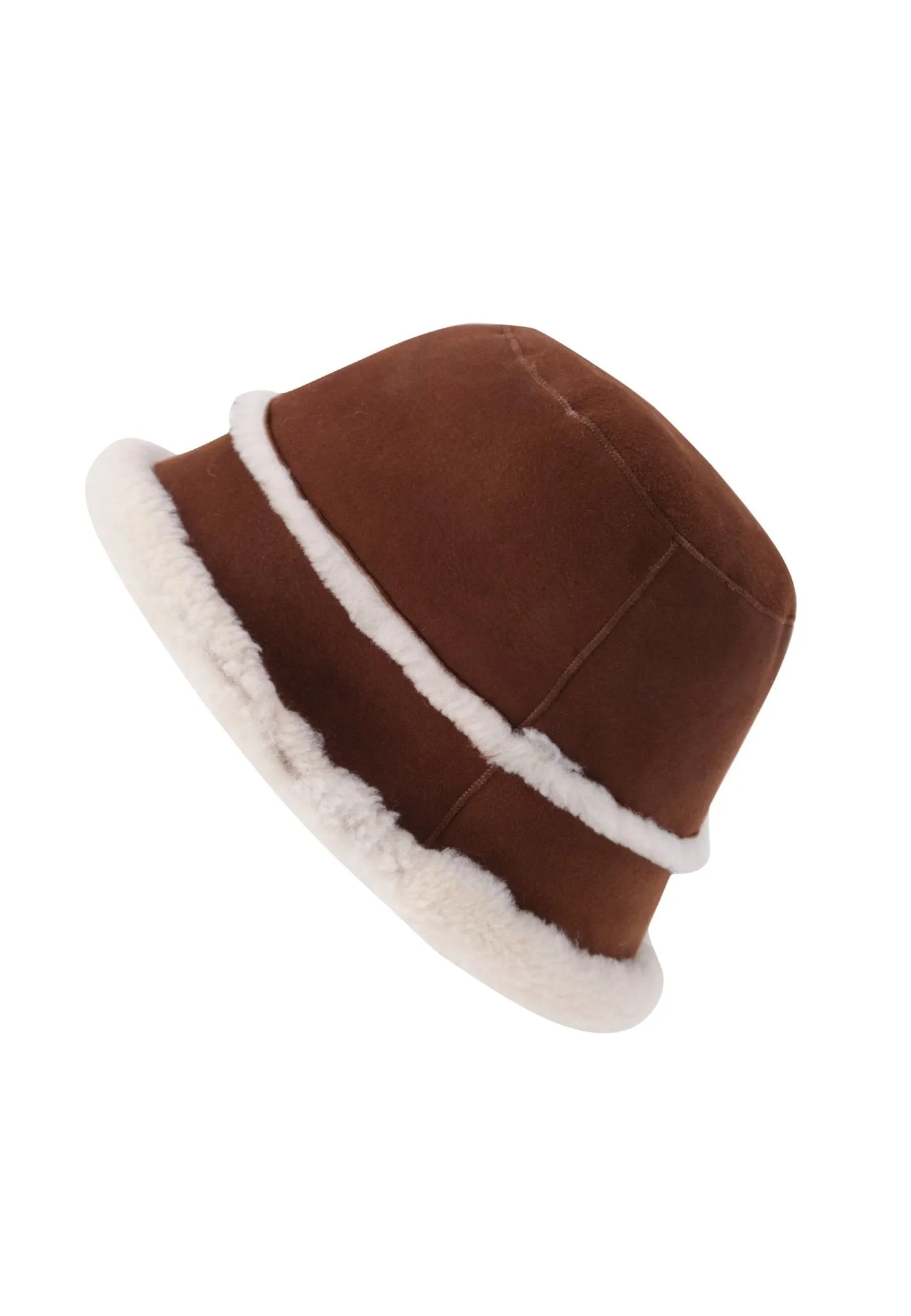 Sandy Women's Shearling Bucket Winter Hat - Whiskey