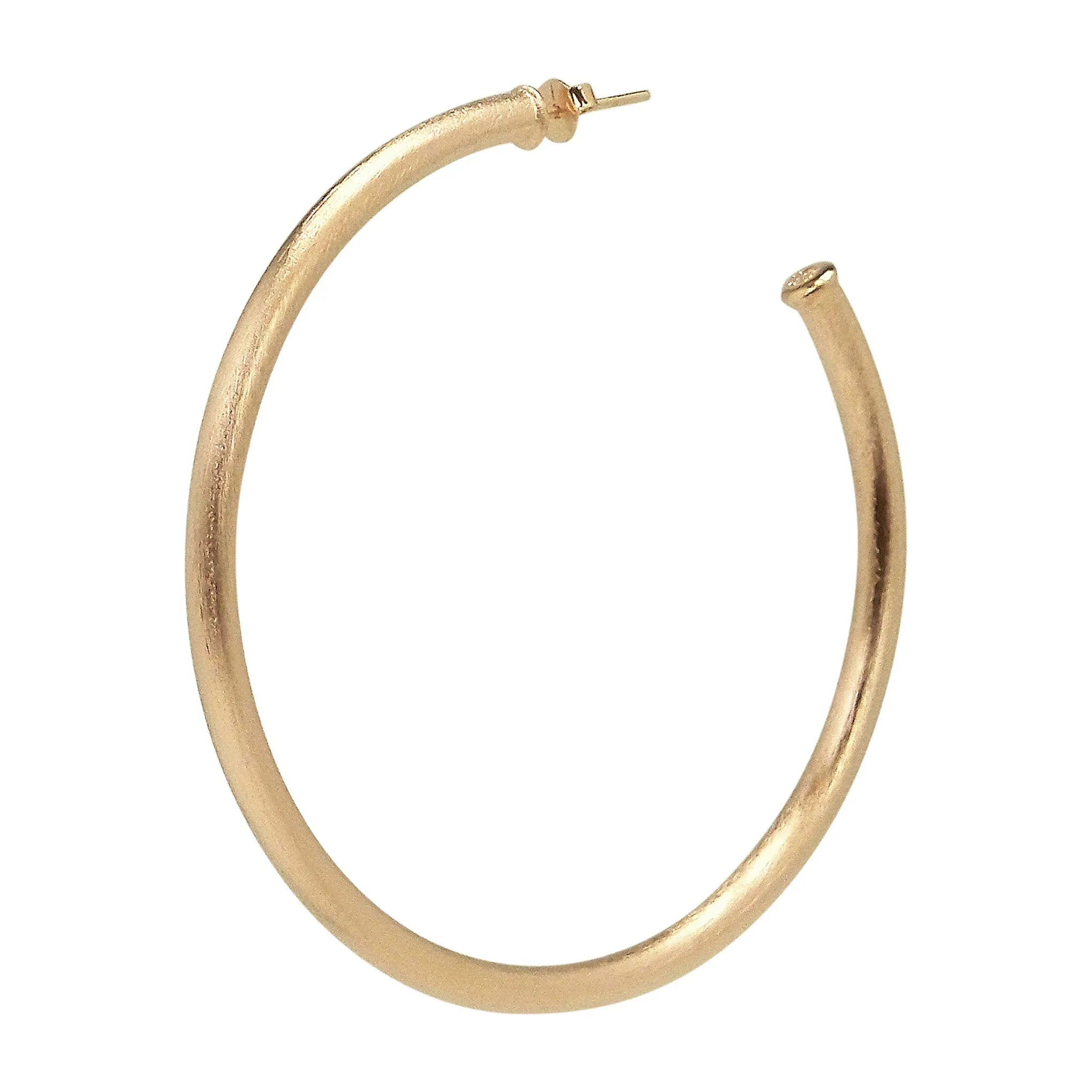 Sheila Fajl Liana Statement Tubular Hoop Earrings in Champagne