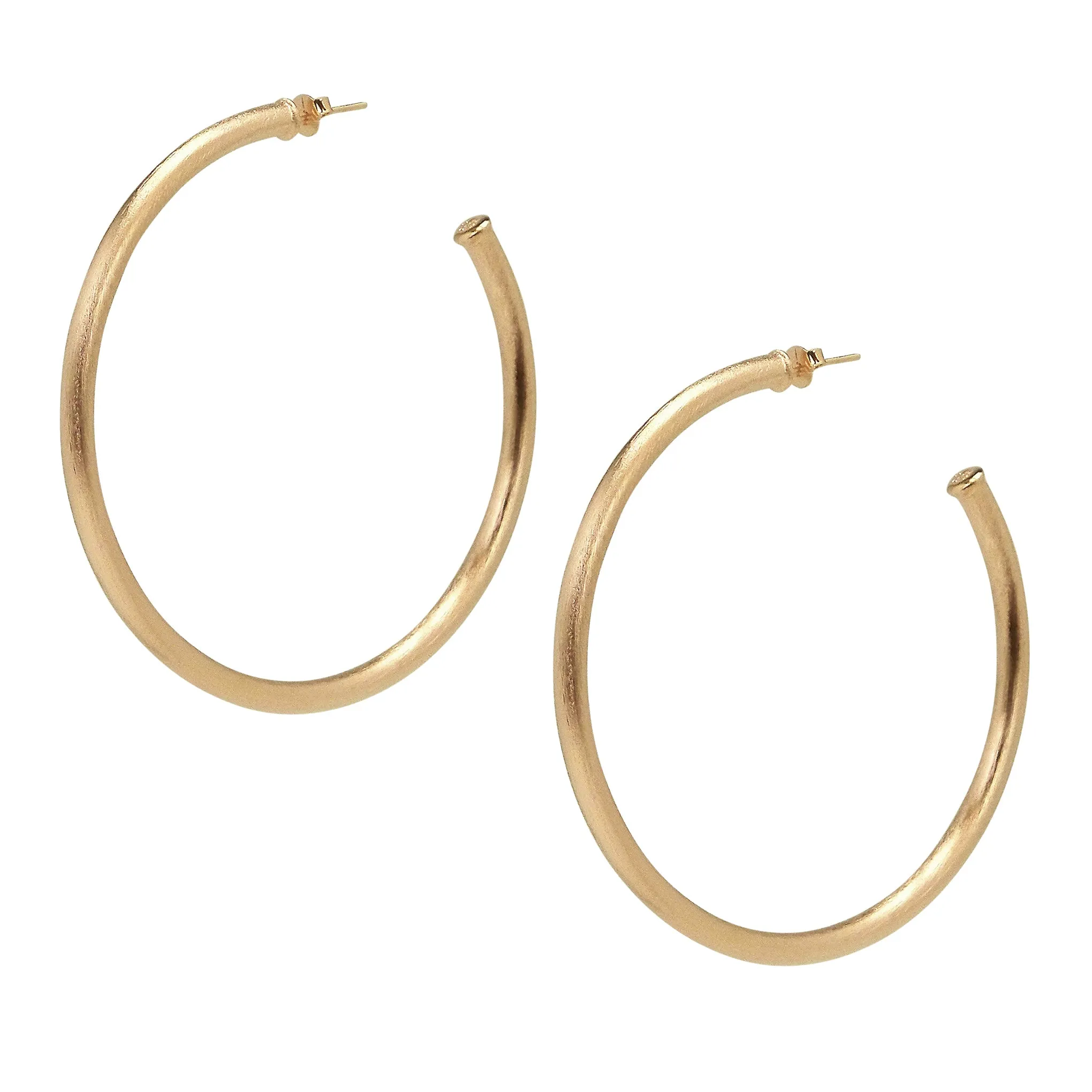 Sheila Fajl Liana Statement Tubular Hoop Earrings in Champagne