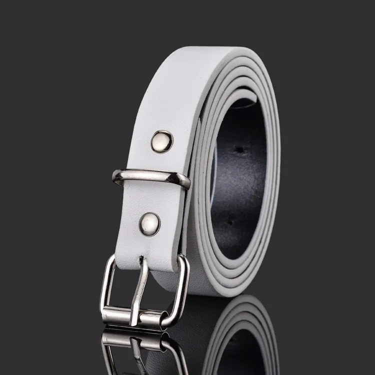 Simple All-Match Pu Small Belt Belt Student Pant Belt Children's Leather Belt