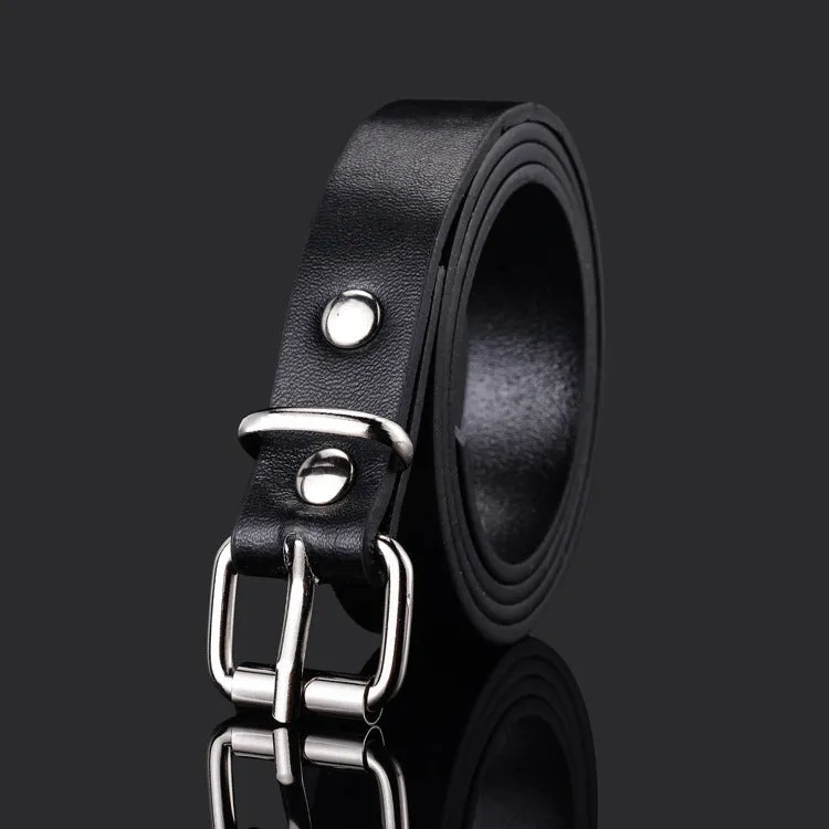 Simple All-Match Pu Small Belt Belt Student Pant Belt Children's Leather Belt