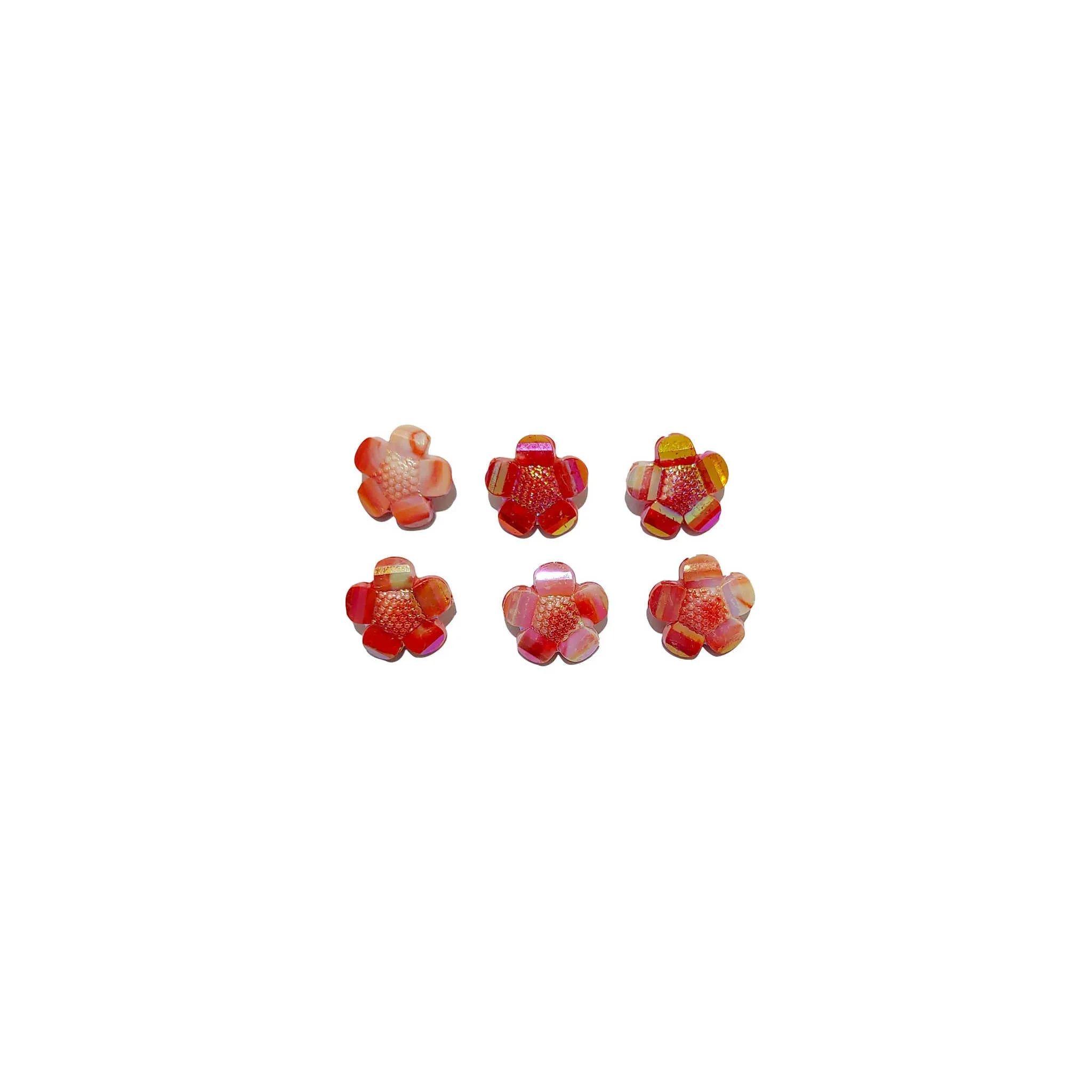 Small Red Flower Embellishments for DIY Crafts (50/100 Pcs)