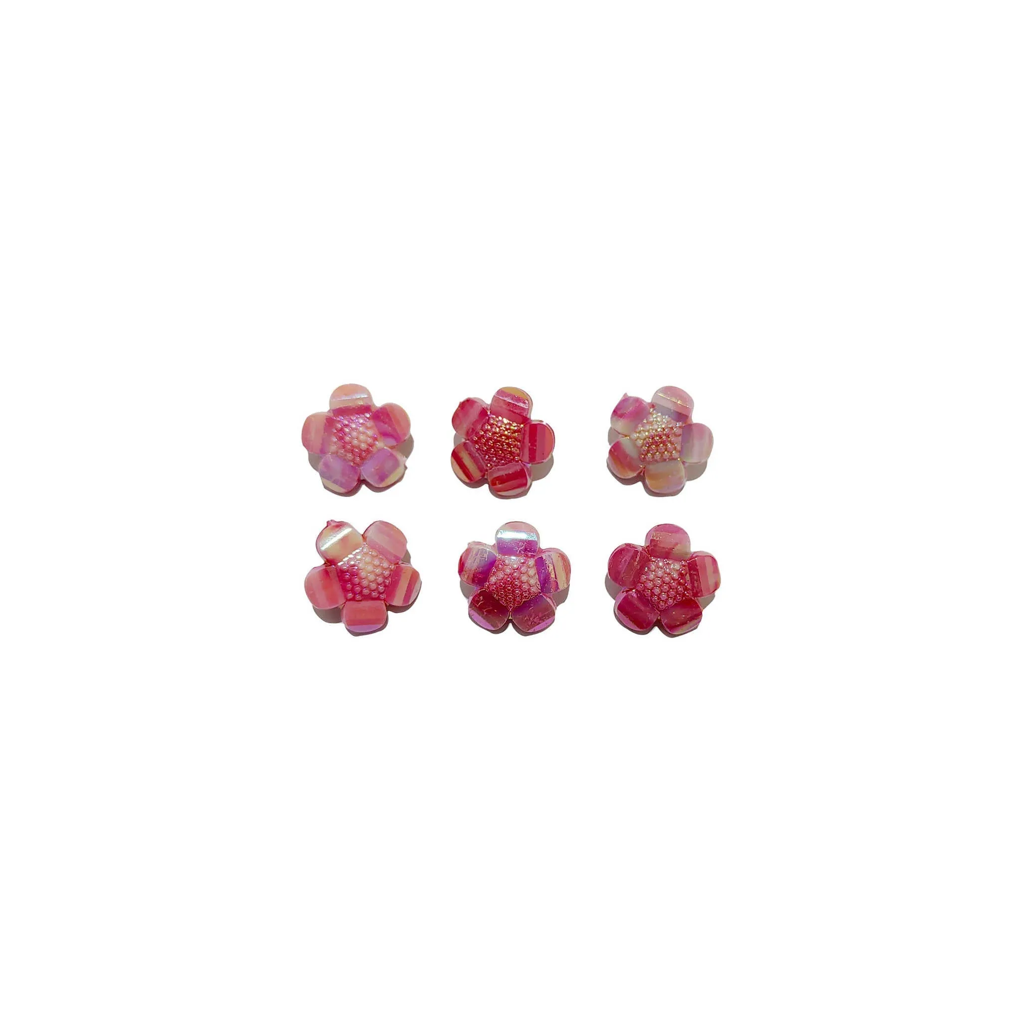 Small Red Flower Embellishments for DIY Crafts (50/100 Pcs)