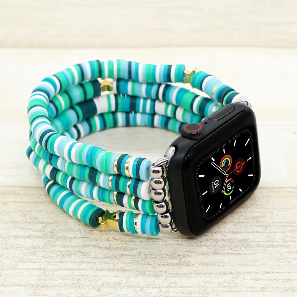 Star Embelished Heishi Bracelet Band For Apple Watch Multiple Styles/Colors Available