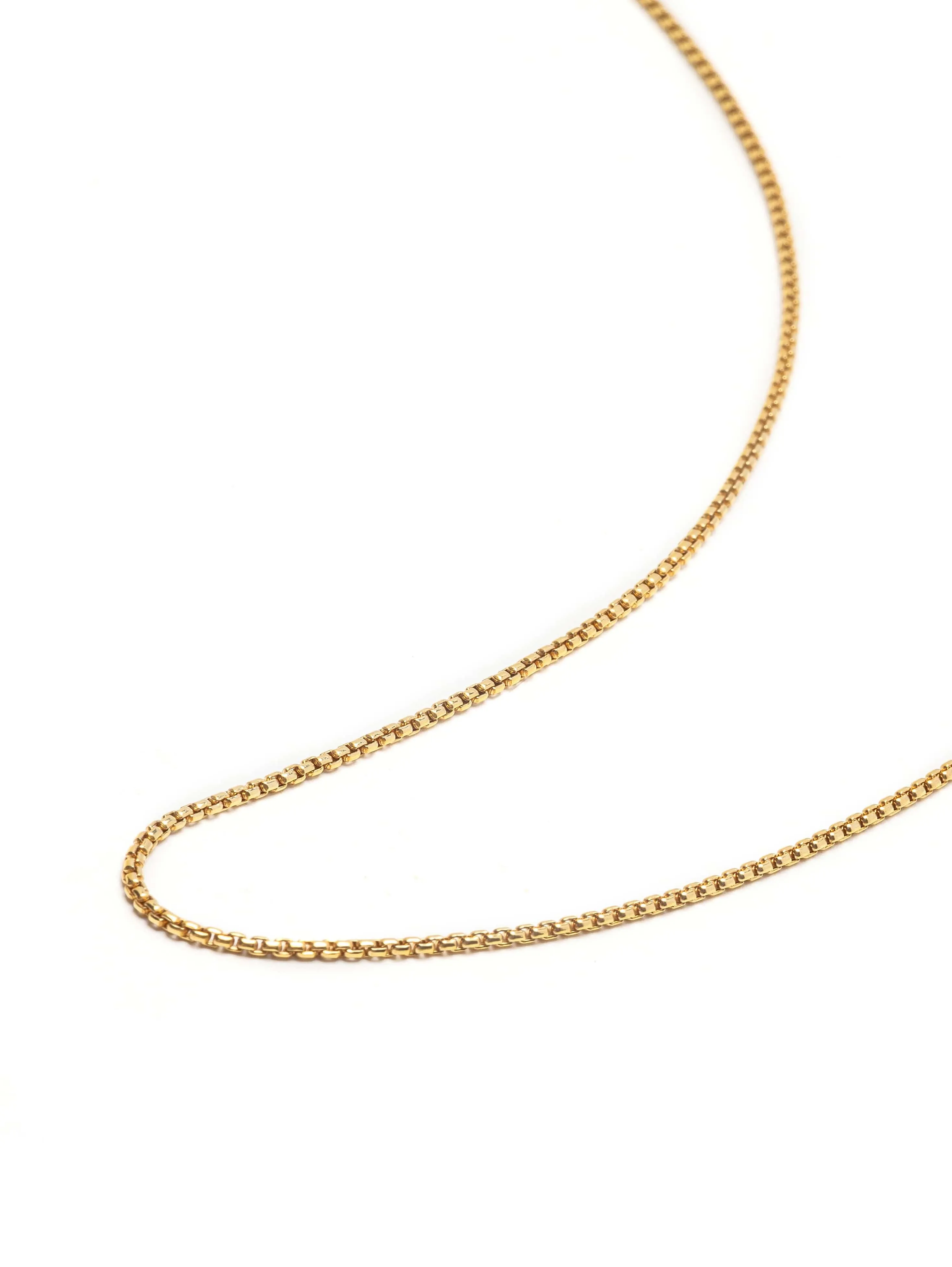 Thin Gold Filled Sterling Silver Box Chain