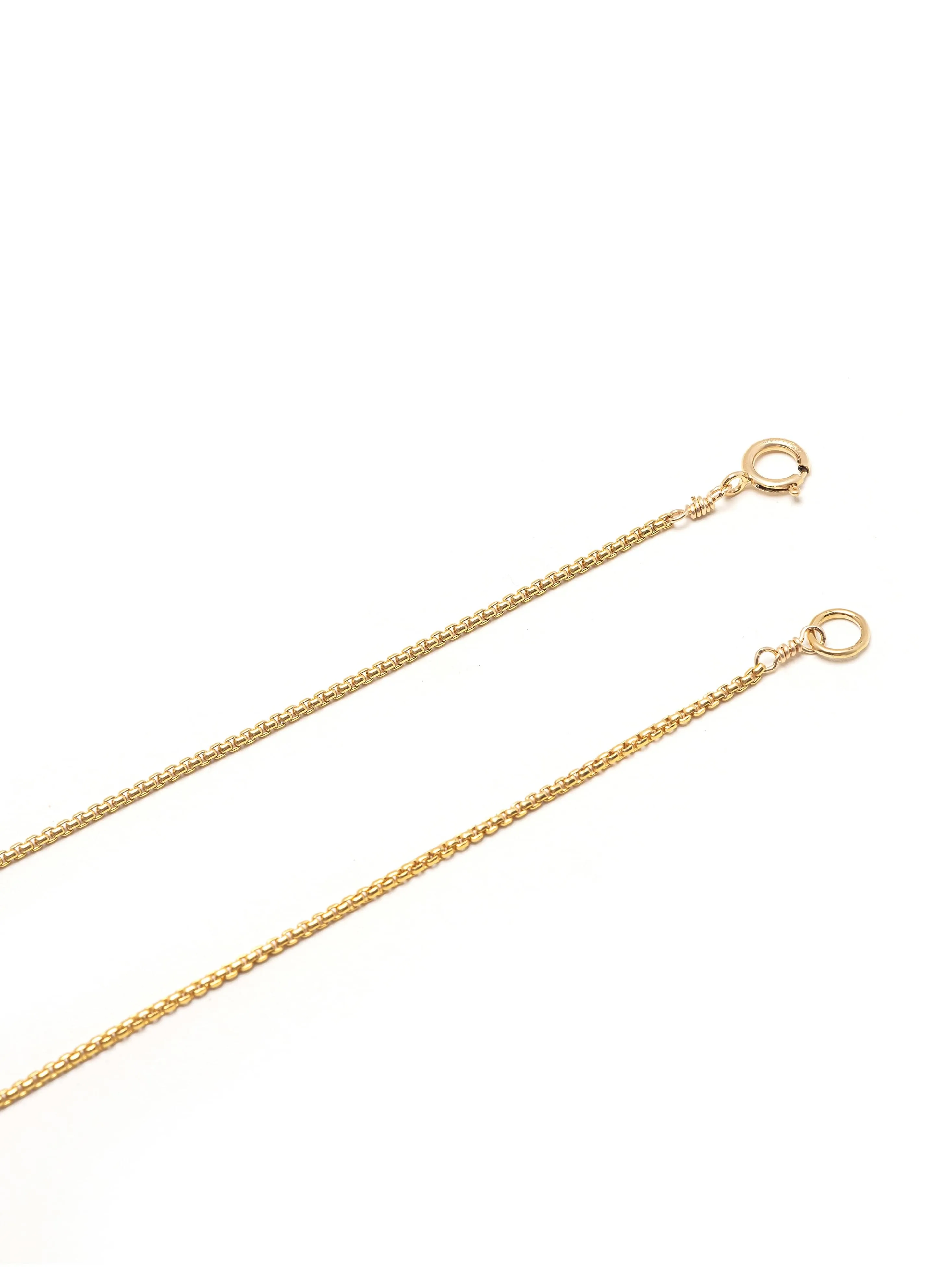 Thin Gold Filled Sterling Silver Box Chain