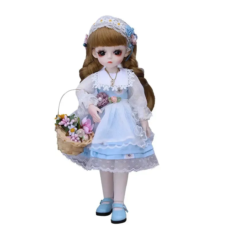 UCanaan 1/6 BJD Doll – 18 Ball-Jointed Doll with Full Outfit, Wig, Clothes Set, Shoes, & Makeup | Best Birthday Gift for Girls