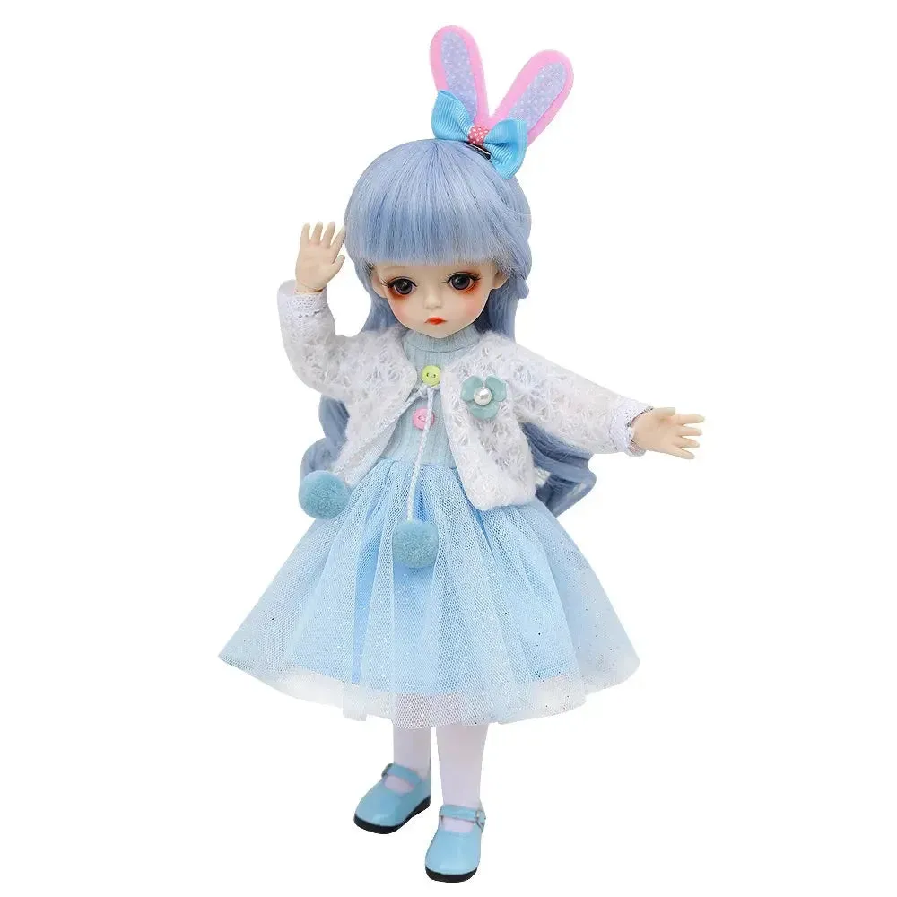 UCanaan 1/6 BJD Doll – 18 Ball-Jointed Doll with Full Outfit, Wig, Clothes Set, Shoes, & Makeup | Best Birthday Gift for Girls