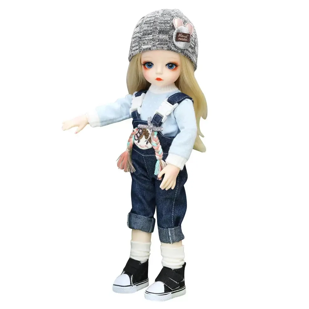 UCanaan 1/6 BJD Doll – 18 Ball-Jointed Doll with Full Outfit, Wig, Clothes Set, Shoes, & Makeup | Best Birthday Gift for Girls