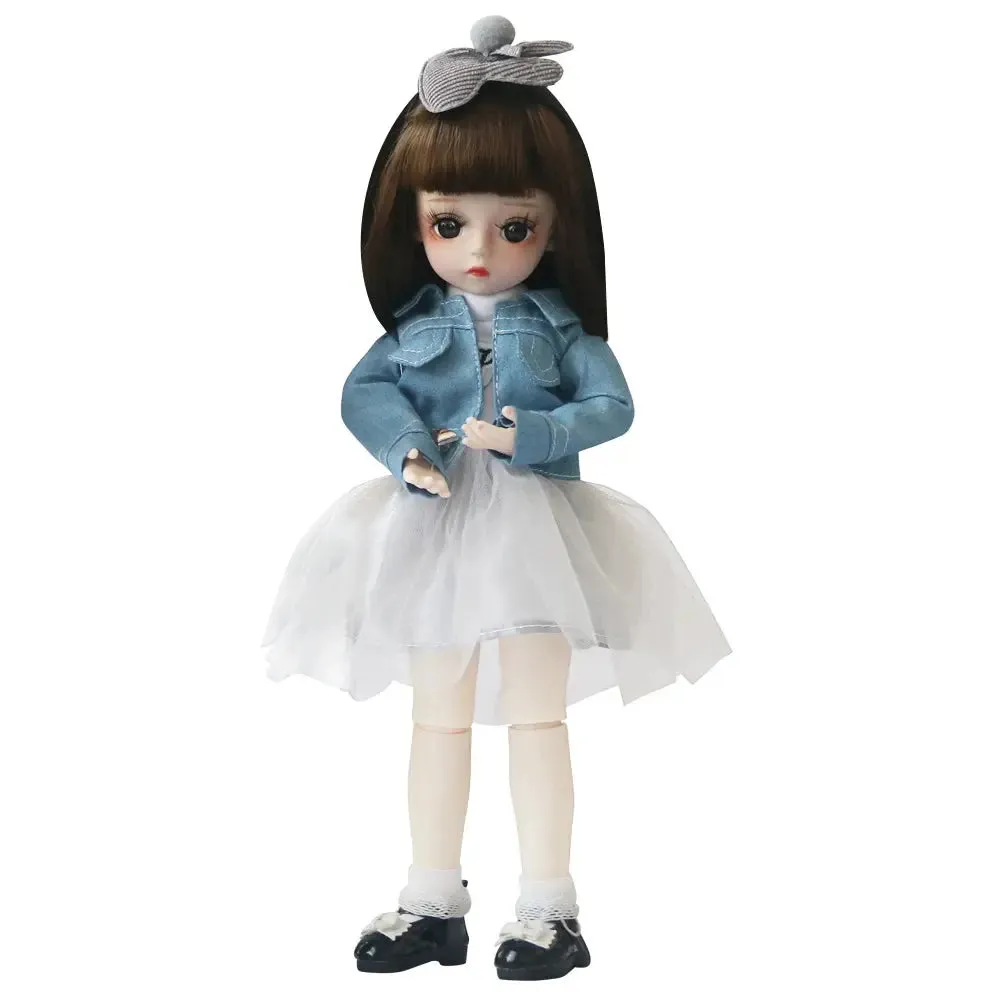 UCanaan 1/6 BJD Doll – 18 Ball-Jointed Doll with Full Outfit, Wig, Clothes Set, Shoes, & Makeup | Best Birthday Gift for Girls