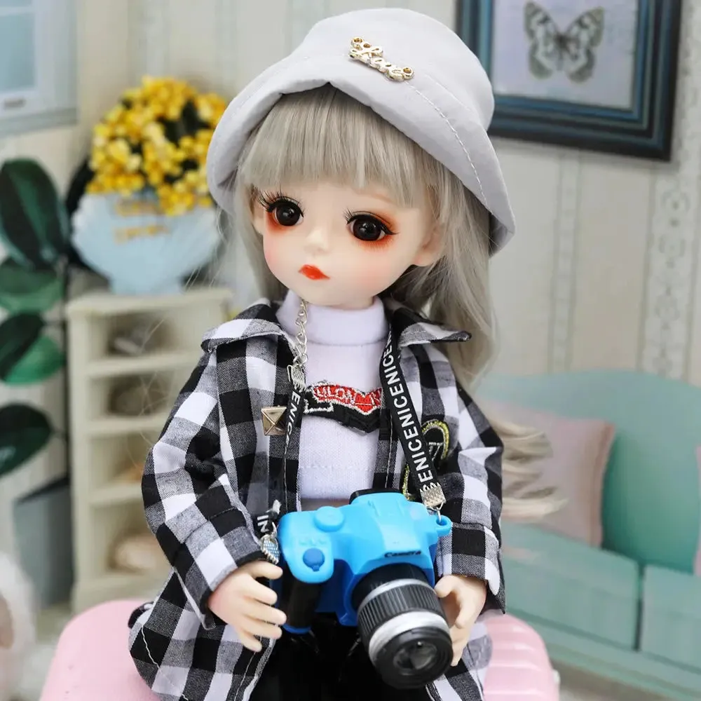 UCanaan 1/6 BJD Doll – 18 Ball-Jointed Doll with Full Outfit, Wig, Clothes Set, Shoes, & Makeup | Best Birthday Gift for Girls