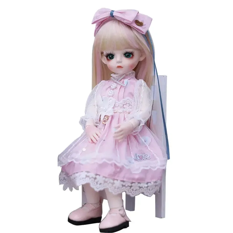 UCanaan 1/6 BJD Doll – 18 Ball-Jointed Doll with Full Outfit, Wig, Clothes Set, Shoes, & Makeup | Best Birthday Gift for Girls