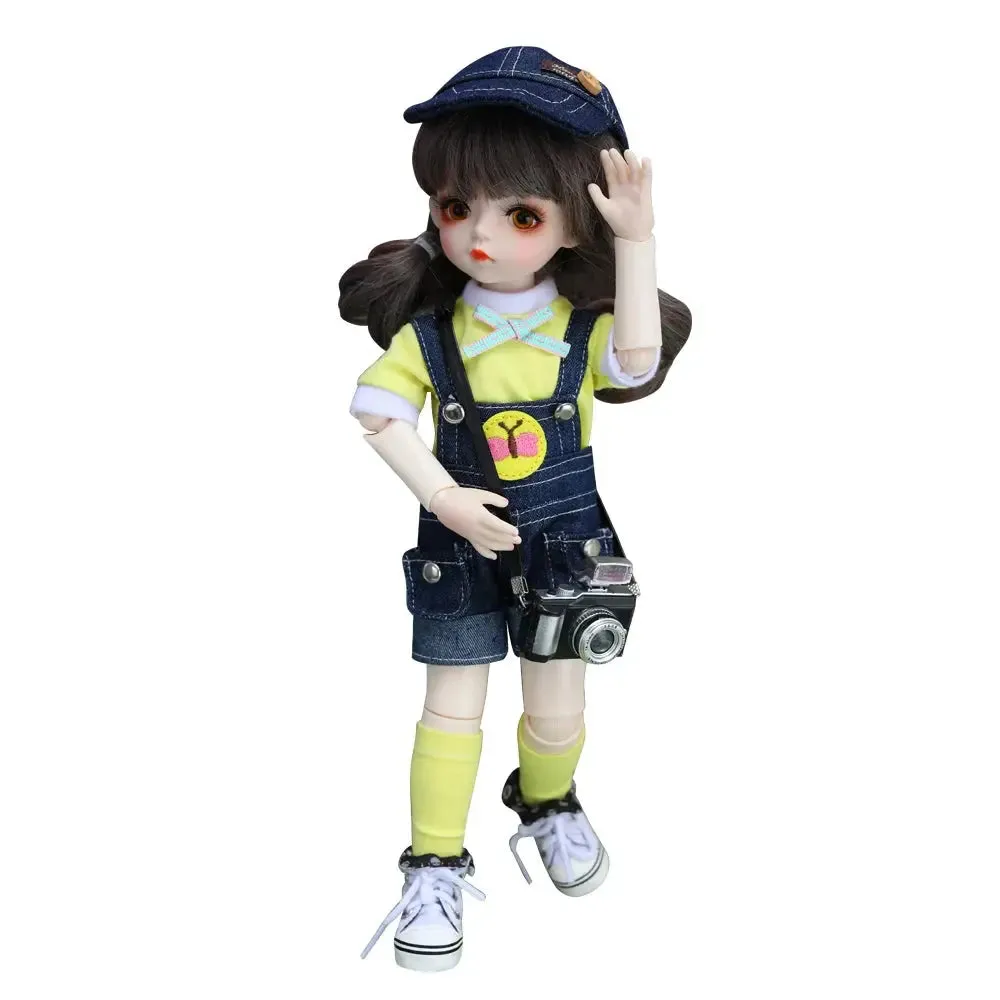 UCanaan 1/6 BJD Doll – 18 Ball-Jointed Doll with Full Outfit, Wig, Clothes Set, Shoes, & Makeup | Best Birthday Gift for Girls