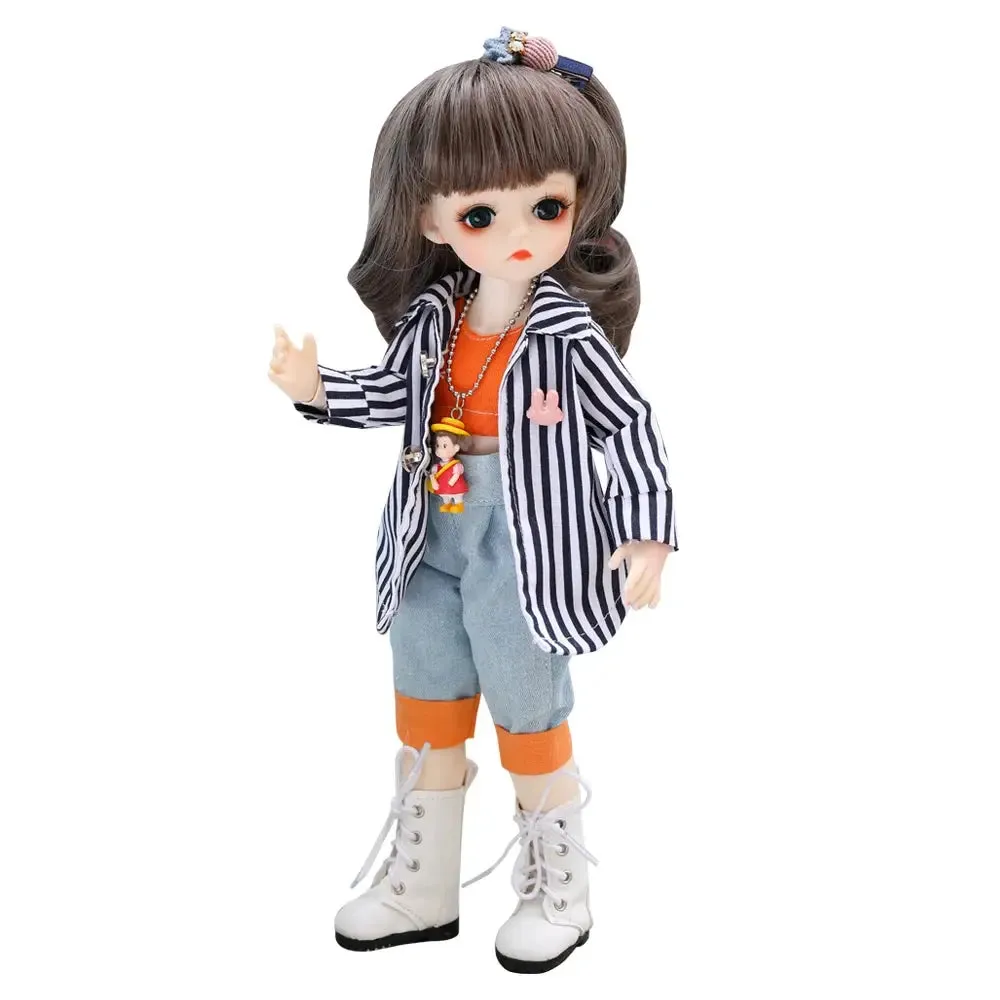 UCanaan 1/6 BJD Doll – 18 Ball-Jointed Doll with Full Outfit, Wig, Clothes Set, Shoes, & Makeup | Best Birthday Gift for Girls