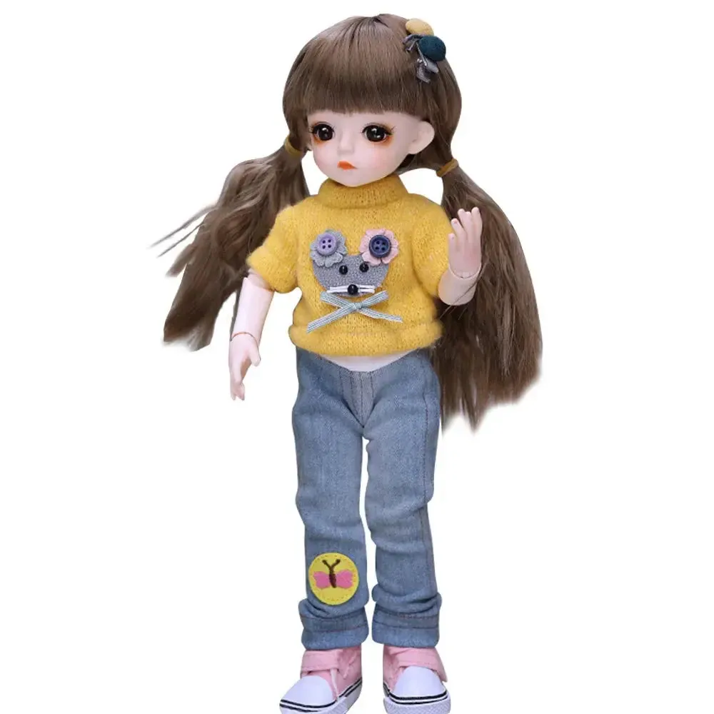 UCanaan 1/6 BJD Doll – 18 Ball-Jointed Doll with Full Outfit, Wig, Clothes Set, Shoes, & Makeup | Best Birthday Gift for Girls