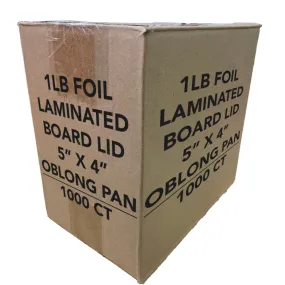 *WHOLESALE* Board Lid For 1Lb Aluminum Oblong Pan 5.5" x 4" | 1000 ct/case