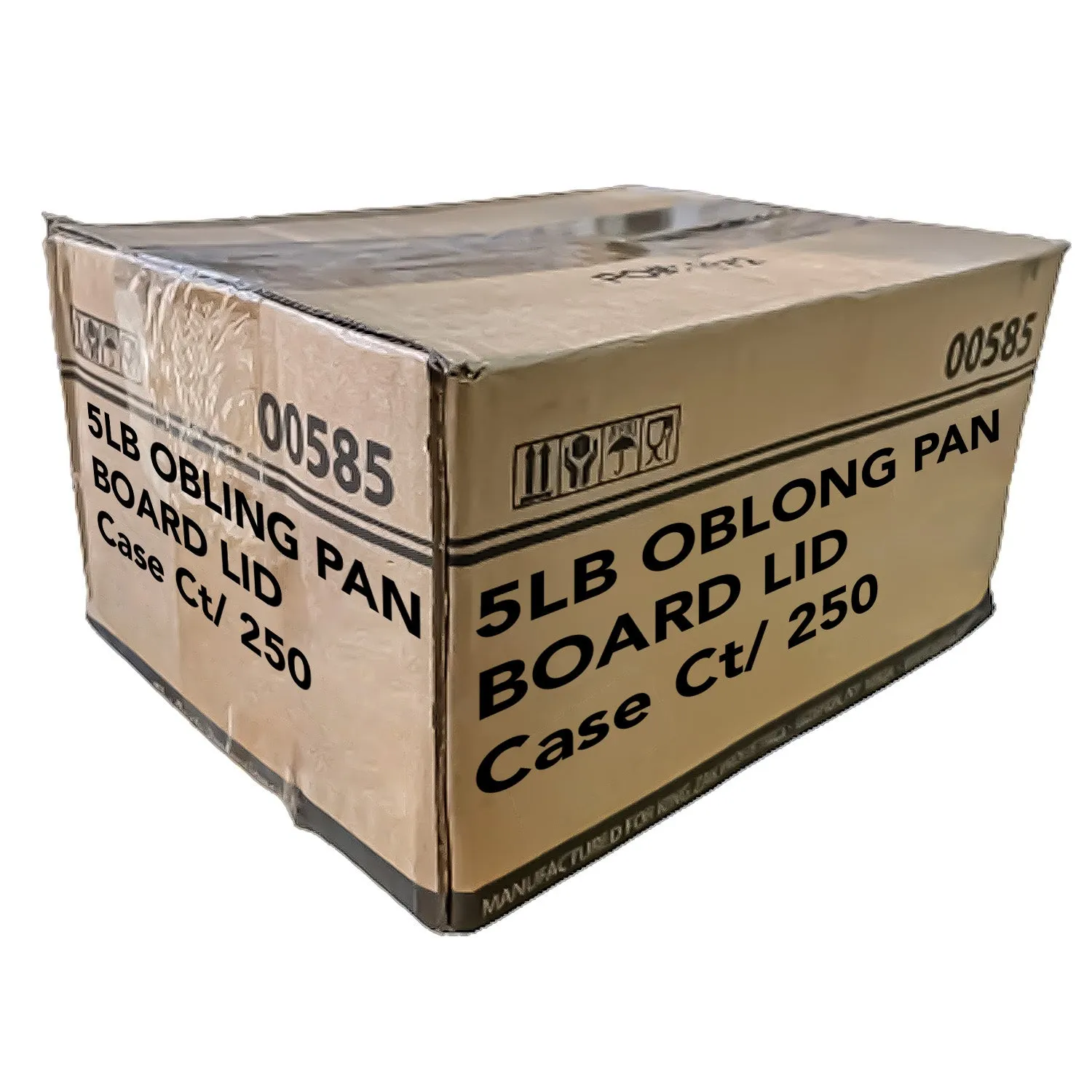 *WHOLESALE* Board Lid For 5Lb Aluminum Oblong Pan 9.75" x 7.25" | 250 ct/case