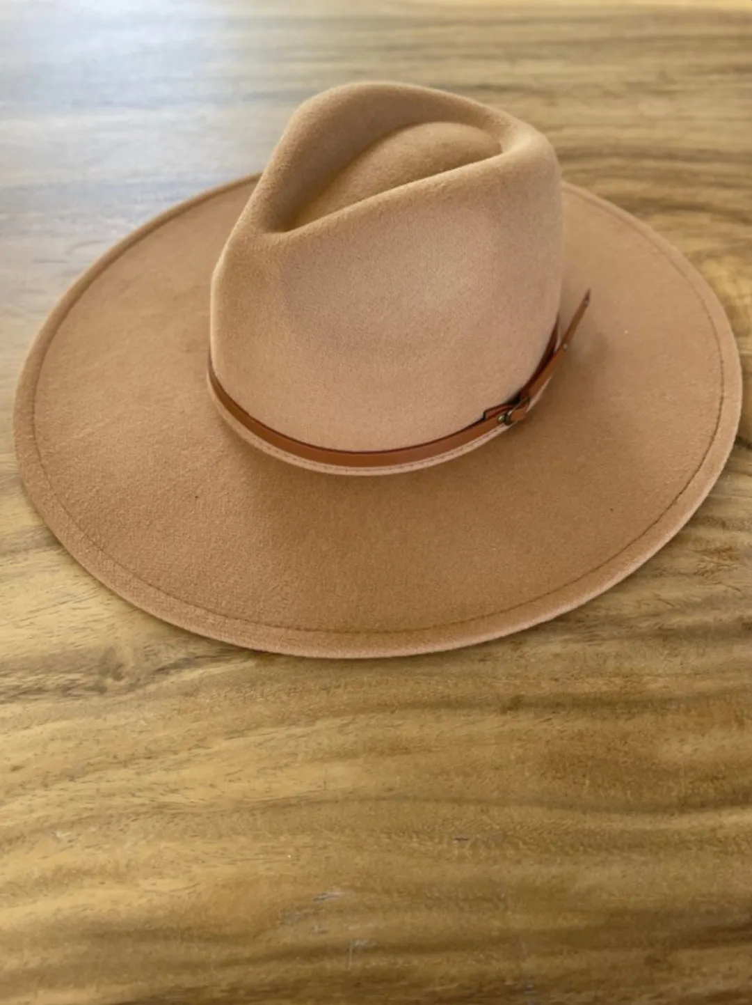 Wide Brim Panama Hat- Taupe